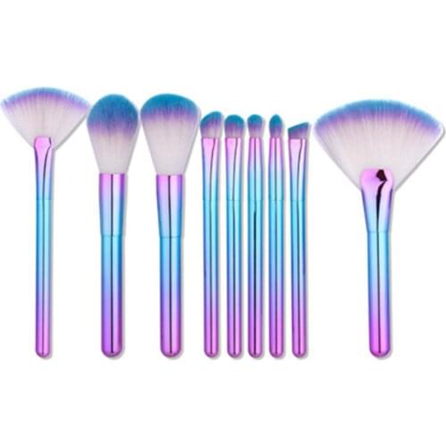 Makeup Brushes Tool Set Cosmetic Powder Eye Shadow Foundation Blush Blending Beauty Make Up Brush Maquiagem 9pcs