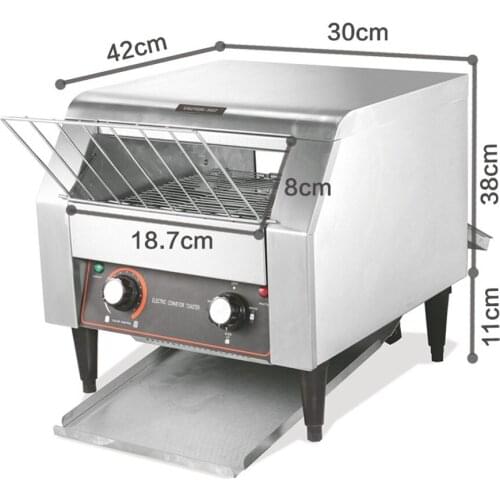 Commercial Pizza Cookie Toast Oven Electric Automatic Chain Toaster Crawler Bread Machine