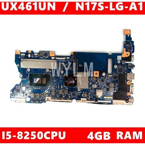 UX461UN Motherboard I5-8250 CPU 4GB RAM N17S-LG-A1 Mainboard REV2.1 For ASUS UX461UN UX461 UX461U Motherboard Test ok