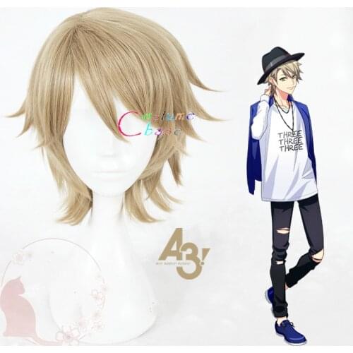 Miyoshi Kazunari A3! First SUMMER EP Cosplay Wigs Synthetic Short Hair Hallowen Party + Free Hair Wig