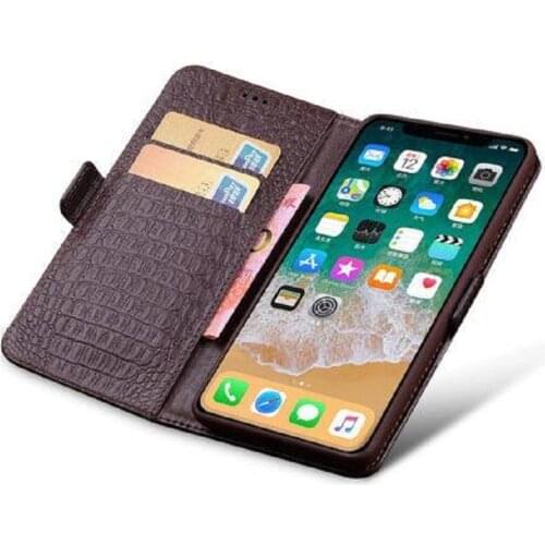 Fashion Genuine Leather Flip Cover For Iphone 12mini /12 Luxury Phone Case Magnetic Buckle Card Slot For Iphone12pro/12 Promax