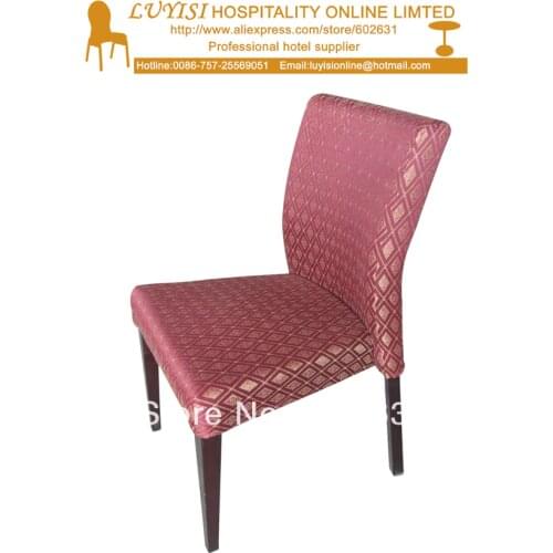 Upholstered Aluminum stacking dining chair LUYISI2000 for hotels restaurants