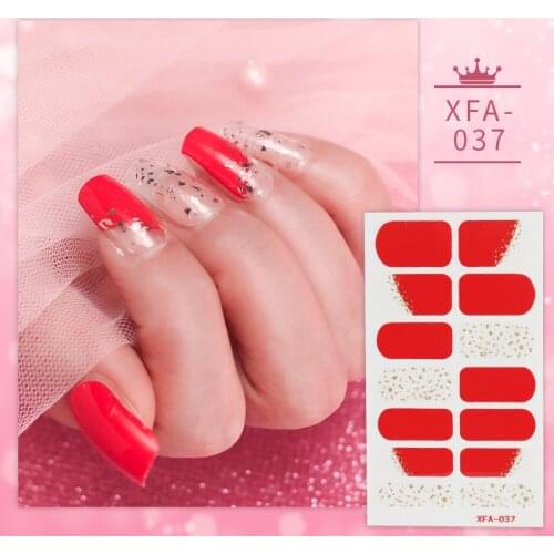 Nail Art Stickers Polish Full Cover Nail Gel Decals Tattoo Foils for Women Fingernails Decor Manicure Tips Wraps Beauty Decorati