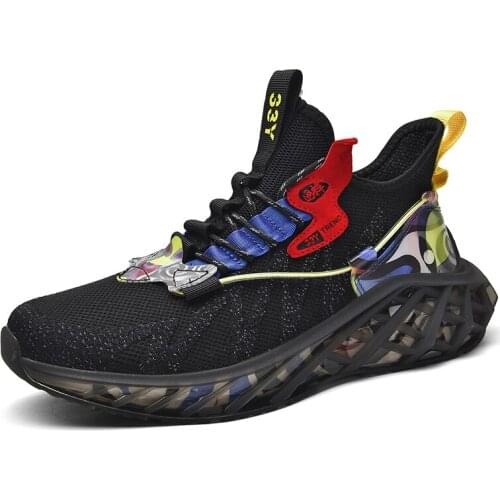 2021 New Men Running Sports Shoes Leisure Comfortable Shock Absorption Lightweight Chunky Sneakers Zapatillas Hombre Deportiva