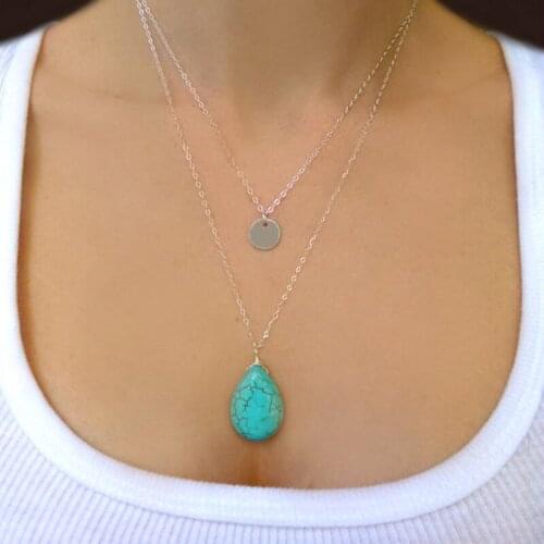 Wholesale Vintage new Choker Chain Bohemian Drop Bib Statement Necklaces & Pendants For Woman neclace colliers Fashion Jewelry