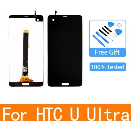 Original 5.7" For HTC U ULtra LCD Screen Display+Touch Panel Digitizer Frame For HTC U Ultra Lcd Display