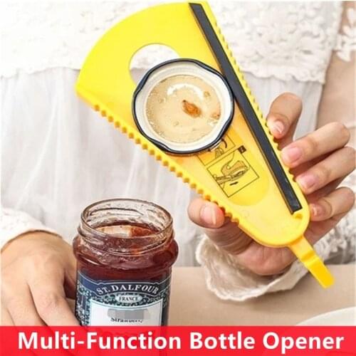 1PCS Jar Opener, 5 in 1 Multi Function Can Opener Bottle Opener Kit with Silicone Handle ,Kitchen Accessories