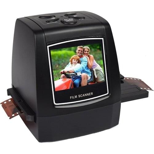 Protable Negative Film Scanner 35mm 135mm Slide Film Converter Photo Digital Image Viewer with 2.4" LCD Build-in Editing Softwar