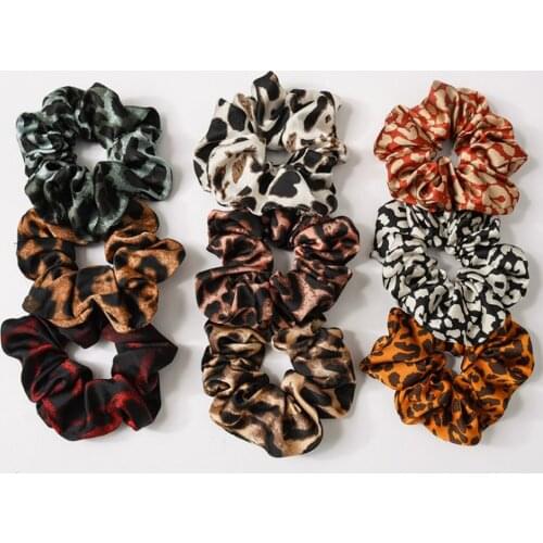 New Bohemia Flower Elastic Hair Ropes Leopard Headband For Women Adult Hair Accessories Hair Scrunchies Ponytail Holder Ropes
