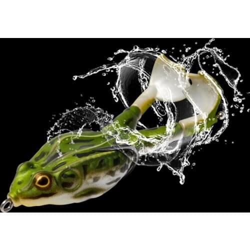 Frog Type Fishing Lure Frog Propeller Foot Flippers Artificial Bait 9Cm/13.7G Floating Bionic Soft Lure Carp Fishing Wobblers