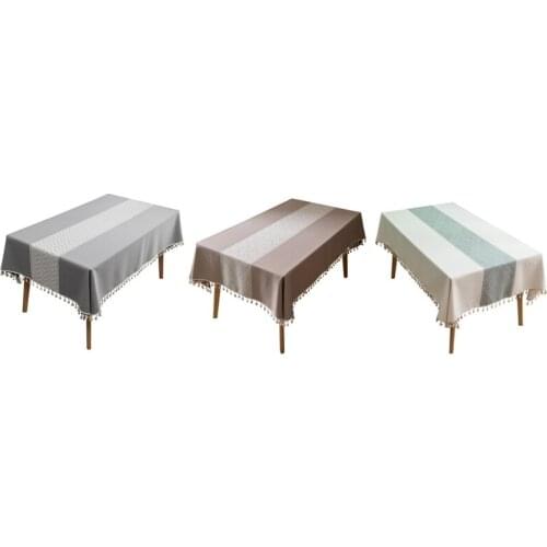 Tablecloth Jacquard Wave Tassel Tablecloth Coffee Table Modern Minimalist Tablecloth For Dining Table
