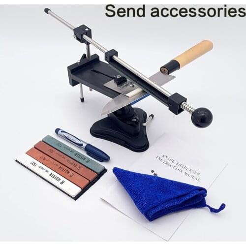 Steel sharpening system knife sharpener professional kitchen knife fixed angle with 4 stones whetstone Apex the blade is sharp