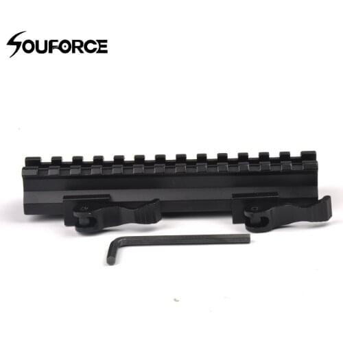 Tactical Riser Mount Quick Detach Double Rail 20mm Standard Picatinny Rail for Hunting Rifle Airsoft of Gun Accessories