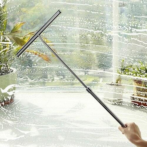Telescopic Shower Squeegee Window Glass Wiper Scraper Cleaner for Bathroom Car L5YE