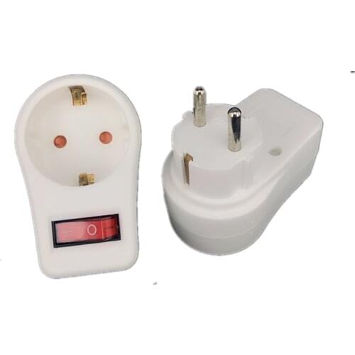 16A 250V European Standard Power Strip EU Socket Power Adapter Extended Socket 4.8mm German Power Extension Plug Converter