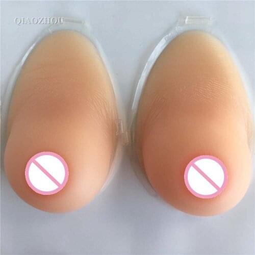 1 pair 1400 g E cup forma de silicone artificial breast large size fake silicon breasts for transgender use