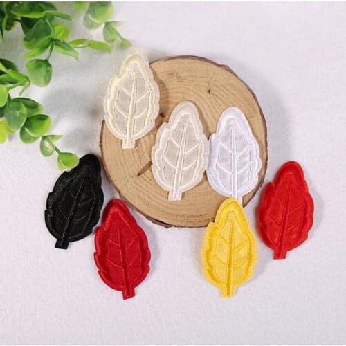 1Pcs Delicate leaf Embroidery Iron-on Sew on Patches for Clothing Applique DIY Hat Coat Dress Pants Accessories Cloth Sticker