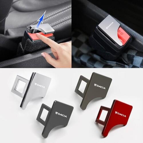 For Dacia Sandero MK2 Stepway Accessories Car-Styling Hidden Car Safty Seat Belt buckle clip 1pcs
