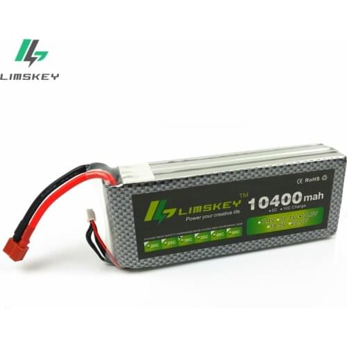 Original Ultra-high Capacity Limskey Power 4S Lipo Battery 14.8V 10400MAH 30C RC Heilecopter Car Boat VS 4S 10000mah Battery