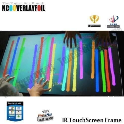 Free shipping 50" IR Touch Screen Frame 10 Touches Quick response for Touch LCD / LED monitor, PC, Touch Wall
