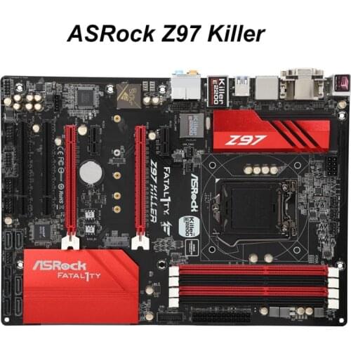 For ASRock Fatal1ty Gaming Fatal1ty Z97 Killer LGA 1150 Intel Z97 HDMI SATA 6Gb/s USB 3.0 ATX used Motherboard