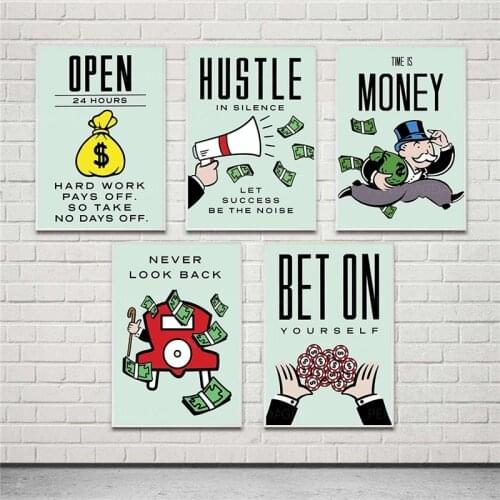 Home Decor Canvas Instruction Word Wall Art Painting Pictures Printing Abstract Modular Artwork Poster for Living Room Wall Art