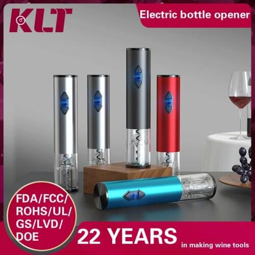 KLT Elctric Bottle Opener for Red Wine Automatic Cordless Wine Bottle Opener Kitchen Bar Accessories Gadgets DRY Battery