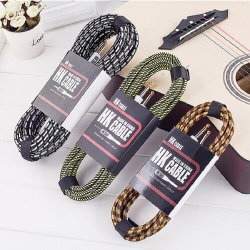 Random Color Electric Guitar Cable Wire Cord 3M 5M 10M No Noise Shielded Bass Cable For Guitar Amplifier Musical Instruments