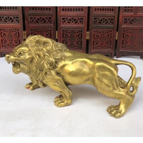 China brass Sculpture lion crafts statue