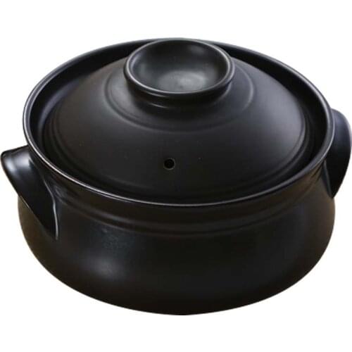 Korean drum pot black high temperature does not crack high-capacity ceramic sand pot of stew