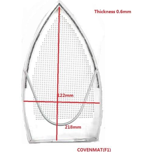Electric Iron Parts PTFE plated aluminum Iron shoe cover COVENMAT(F1) 218X122mm