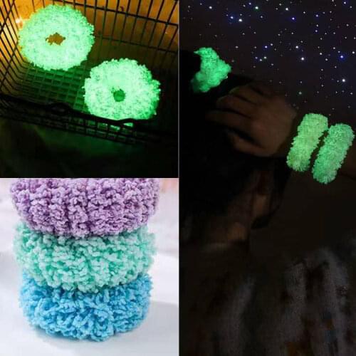 Hot Sale New Large Intestine Luminous Hair Ring Elastic Bands for Women Kids Hair Ties Scrunchies Hairband Headwear Accessories