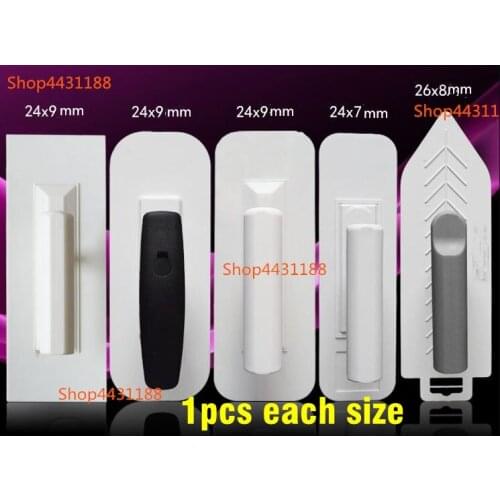Mixed 5pcs ABS material blade plaster trowel construction concrete spatula tool for Diatom mud/ fiber cement /caulk coating