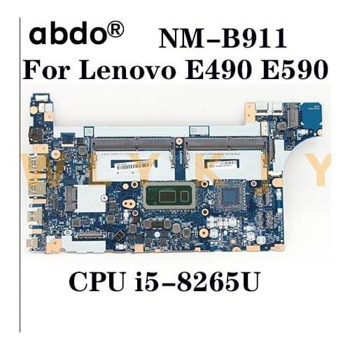 For Lenovo Thinkpad E490 E590 notebook motherboard NM-B911 CPU i5-8265U DDR4 tested 100% working FRU 5B20V80725 5B20V80723