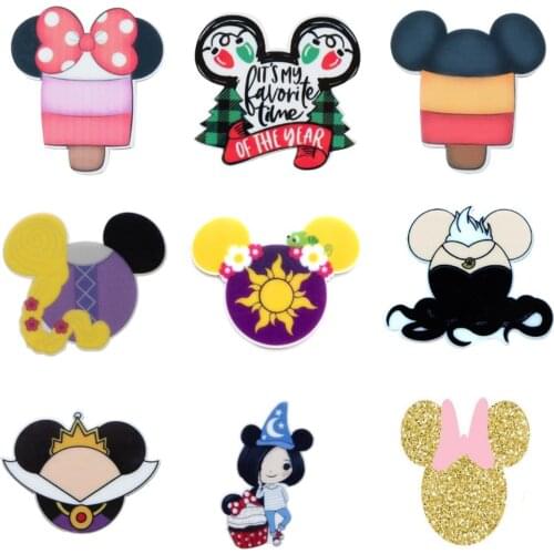 Cute Ice Cream Flat Back Planar Resin Princess Cartoon DIY Acrylic Ear Studs Accessories DIY Mobile Phone Case Headband,1Yc17561