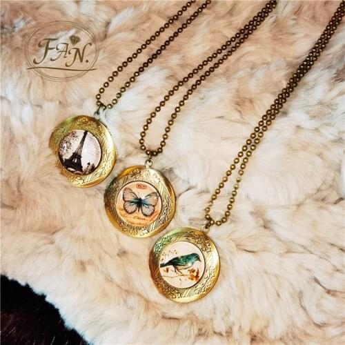2021 Ins Trend Charming Vintage Girls Women Fashion Sweater Necklace Butterfly Eiffel Tower Bird Pendant Golden Color Chain