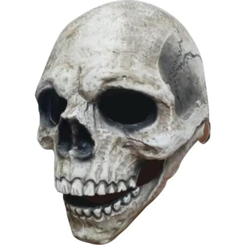 Movable Jaw Full Head Skull Mask Halloween Decoration Horror Helmet Scary Mask Masquerade Holiday Party Decoration 2021 Gift