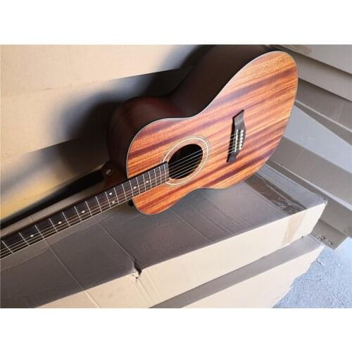 Custom 6 strings 41 inch guitar,acoustic guitar, folk guitar,Acacia Solid wood guitar,mahogany neck,pearl shell inlay,BB eq