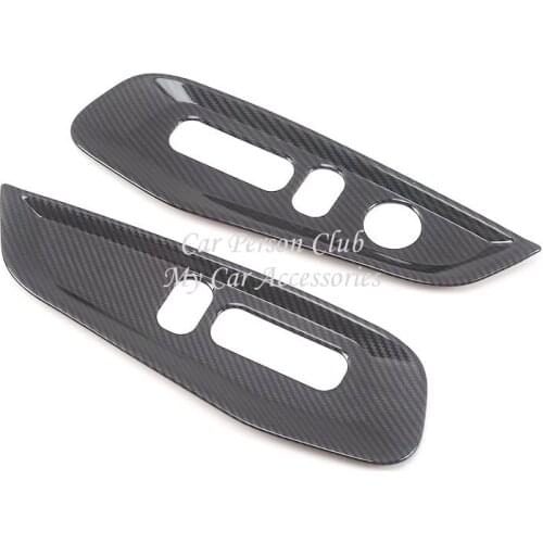 Carbon Fibre Interior Seat Adjustment Switch Button Frame Cover Molding Trims For Honda Accord 10th 2018-2021 Car Accessories