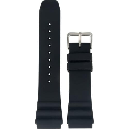 Black Silicone 22MM Replacement Watches Band Colorful Waterproof Watch Strap with Pin Buckle Wristwatches Band