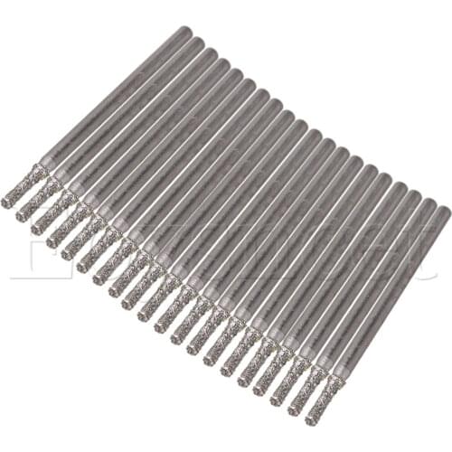 Silver Gems Diamond Drill Bits Hole Saw Drill Solid Bits 1.8mm Pack of 20