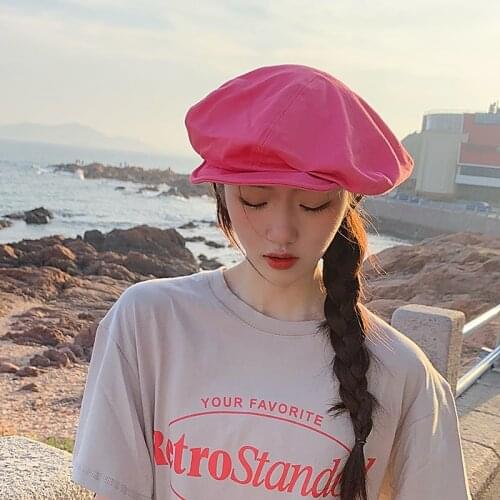 Hepburn Oversize Japanese Women Spring Octagonal Hat Hats Stylish Painter Newsboy Caps Painter Cloud Shape Beret Hats Gorro