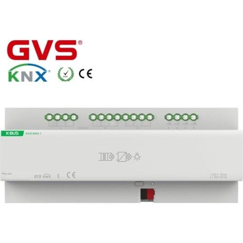 GVS K-BUS KNX/EIB Smart Home Villa Office Hotel Building Automation System KNX Dimming Actuator 4 Folds