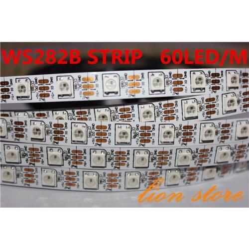 Non waterproof DC5v 5m 300 leds 60 pixels/m 5050 smd ws2812 ws2811 rgb led strip lights,white pcb,Programmable Addressable