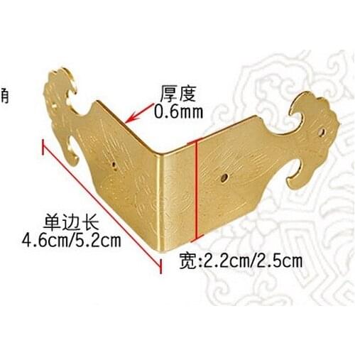 A1 Corner Brackets Antique furniture box on both sides of the wrap angle of copper wrapping copper corner antique