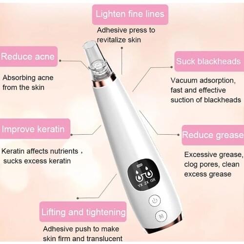 Vacuum Suction Blackhead Remover Facial Pore Cleaner Face Acne Comedone Extractor Pimple Removal Tool Upgraded Face Pore Cleanse