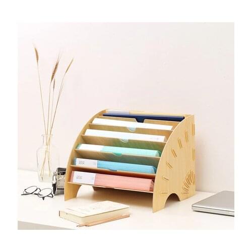 Fan-shaped File Organizer Office File Holder Rack Document Trays Desk Organizer For Documents and Magazines