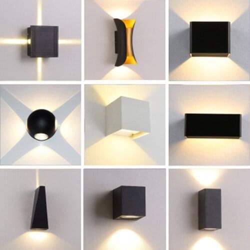 Waterproof Led Wall Lamp Modern Outdoor Indoor Wall Light Courtyard Porch Corridor Bedroom Living Room Bathroom Wall Sconce бра