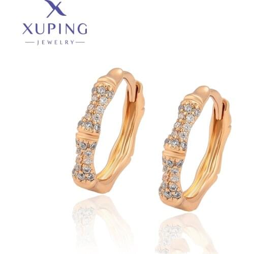 Xuping Jewelry New Arrival Fashion Simple Style Hoop Earrings For Women Gift A00770153