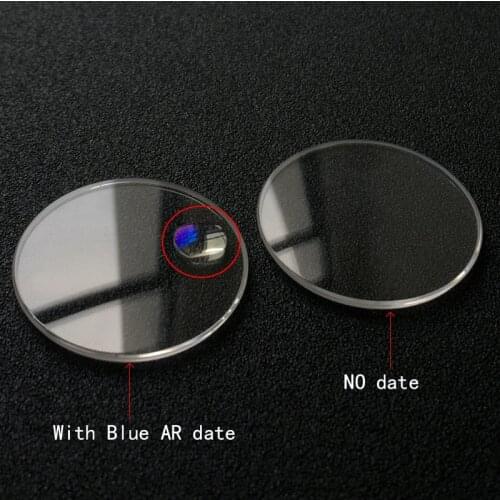 Sapphire Crystal Parts For Rolex 33.3*32.8*1.8mm with Date calendar Flat glass with slot replacement Watch parts